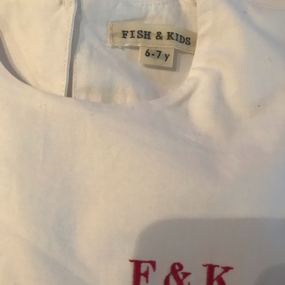 Fish & Kids White/Red Sailor Top Size 6-7Y - Picture 3 of 3